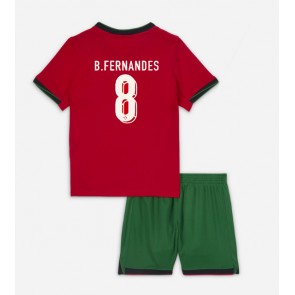 Portugalsko Bruno Fernandes #8 Dětské Domácí dres komplet ME 2024 Krátký Rukáv (+ trenýrky)